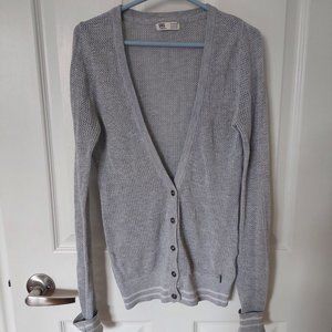 GARAGE Grey Cotton Blend Cardigan (Size XS)